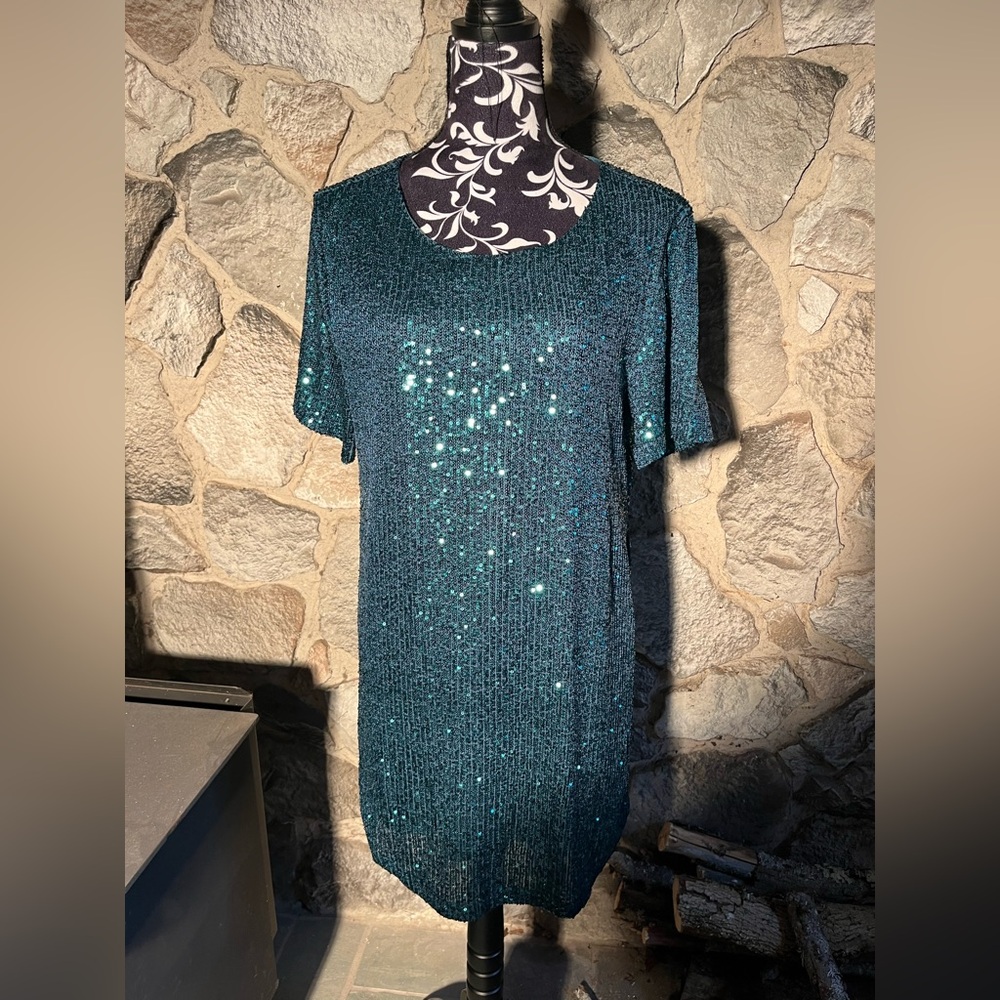 NWT Steve Madden Green Sequins Dress XL